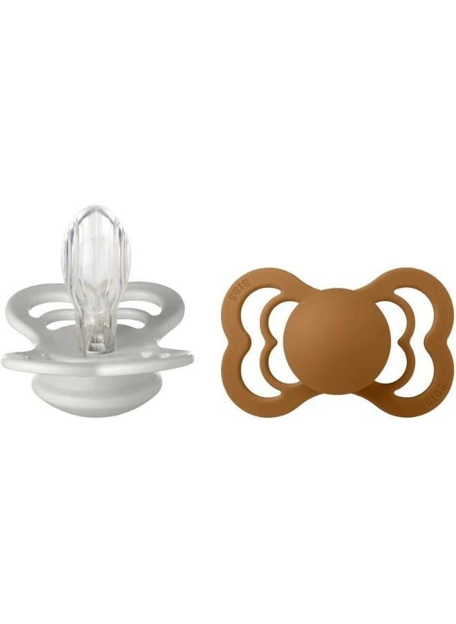 BIBS - عبوة من قطعتين من Supreme Silicone S2 Haze and Caramel - Image 1