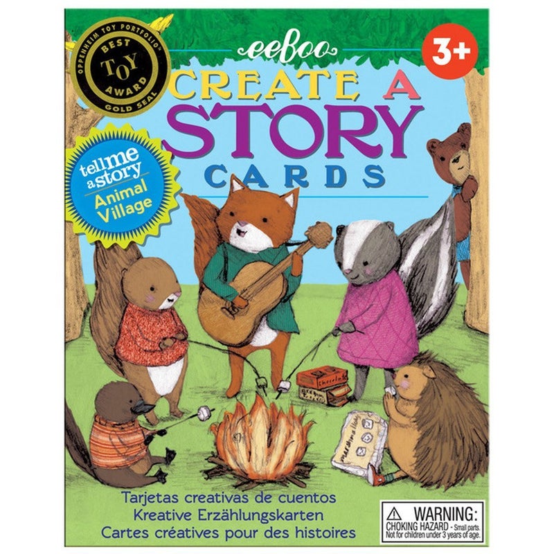 eeBoo: Animal Village Create A Story Pre-Literacy Cards, 36 Cards Included in The Set, Encourages Imagination, Creativity and Story-Telling, for Ages 3 and up - Image 1