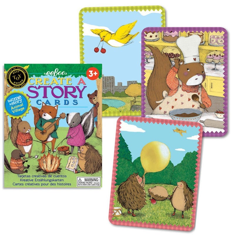 eeBoo: Animal Village Create A Story Pre-Literacy Cards, 36 Cards Included in The Set, Encourages Imagination, Creativity and Story-Telling, for Ages 3 and up - Image 2