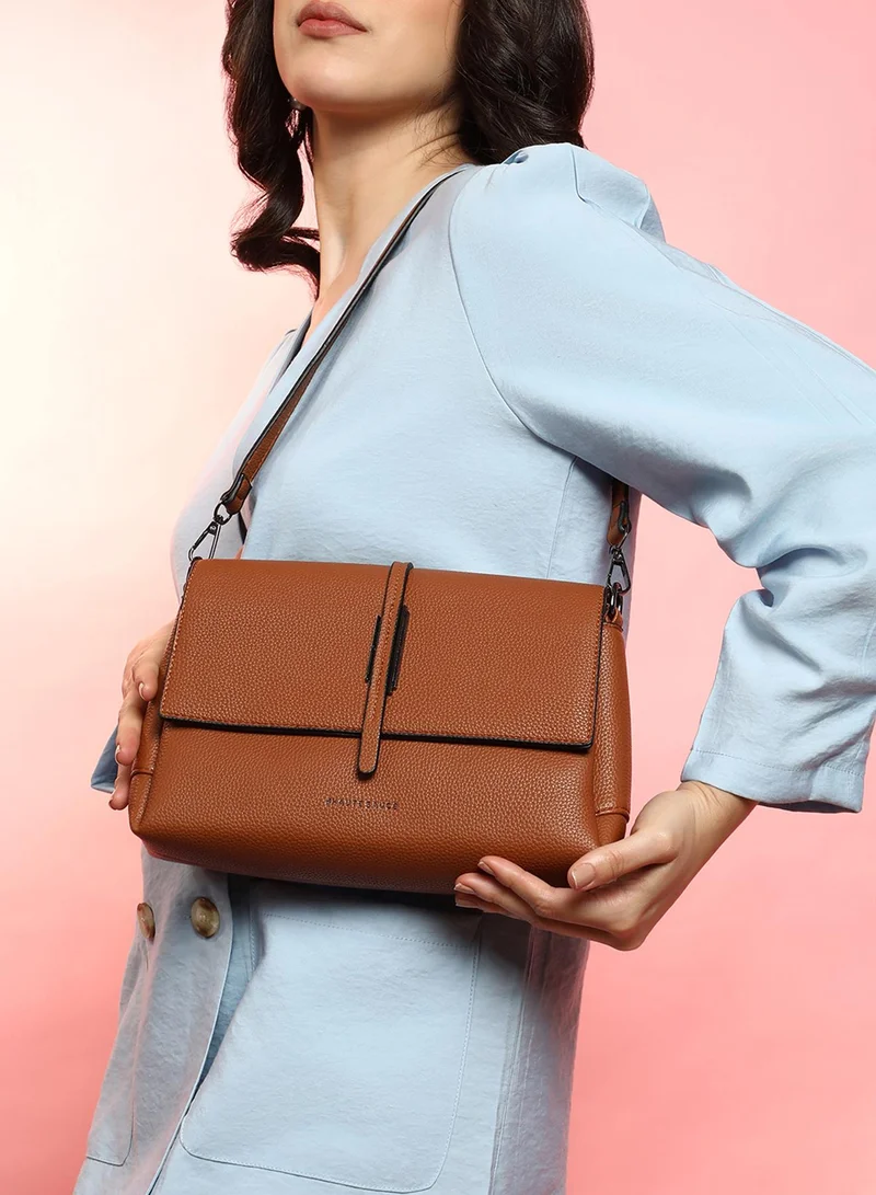 Haute Sauce  The Dash Shoulder Bag - Terracotta Brown for Women | Best Price UAE