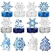 Pajean 12 Pcs Winter Wonderland Party Decorations Snowflake Honeycomb Centerpieces Blue White Let It Snow Table Decors Winter Birthday Party Decor for Xmas Holiday Supplies - Image 3