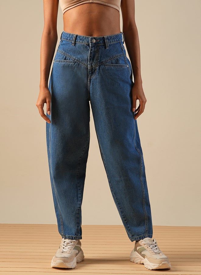 Globus Light Fade Mid-Rise Barrel Fit Jeans - Image 1