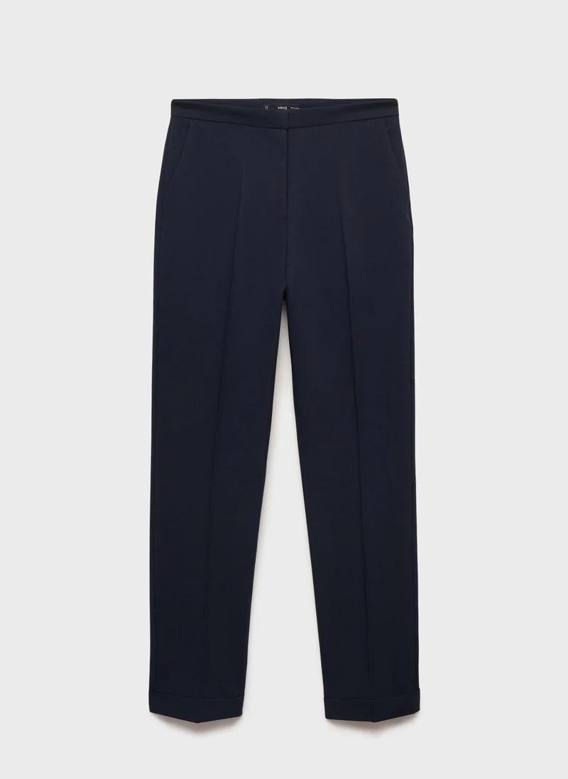MANGO Straight Fit Suit Pants