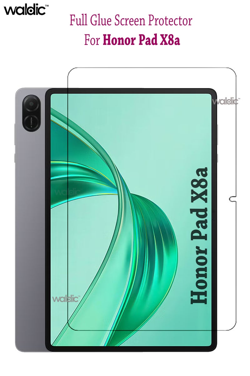Waldic Honor Pad X8A Tempered Glass Screen Protector – High Transparency, Delicate Touch, Anti-Explosion, Smooth Arc Edges, Easy Installation, Screen Protector for Honor Pad X8A - Image 1