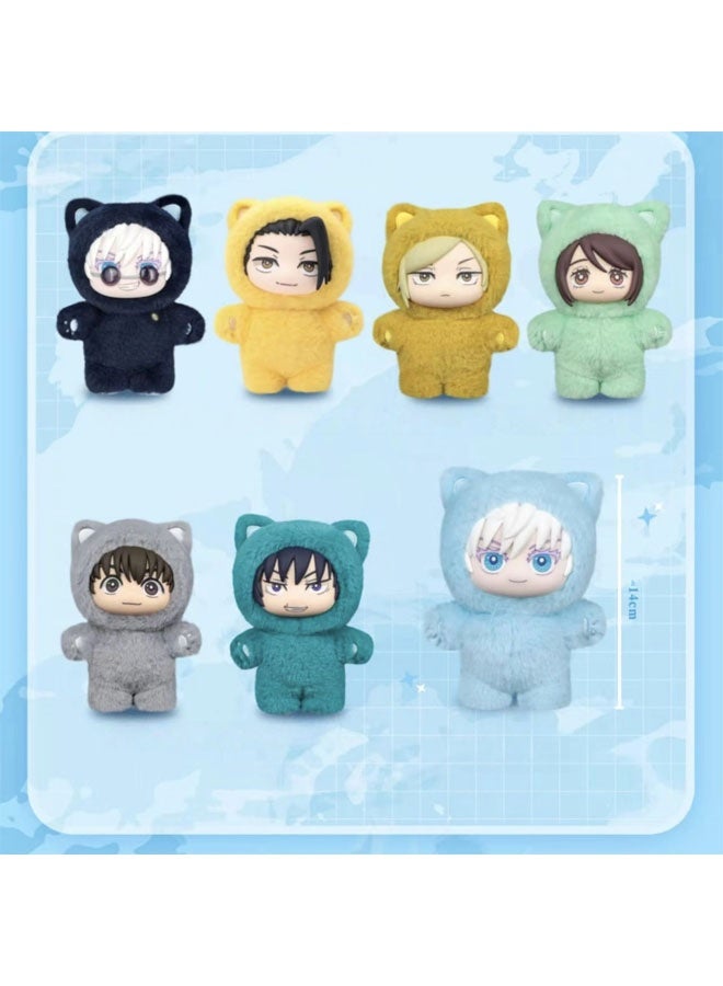 general Jujutsu Kaisen-Cat Paradise Party Plush Blind Box Cute Desktop Decoration Toy Gift for Family and Friends - Image 3