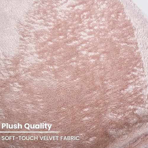 FABANE Premium Faux Rabbit Fur Sofa Cover – Rosy Beige – 3-Seater (27" × 72" / 70 × 180 cm) | Plush, Washable, Anti-Slip Sofa Protector Mat - Image 3