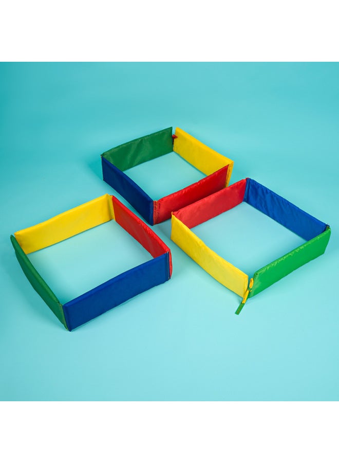 Pull Back Frame Kindergarten Fun Body Intelligent Sensory Training Equipment Children's Outdoor Grid Jumping Drilling Game Props-Color:Pull Back Frame Blue - Image 2