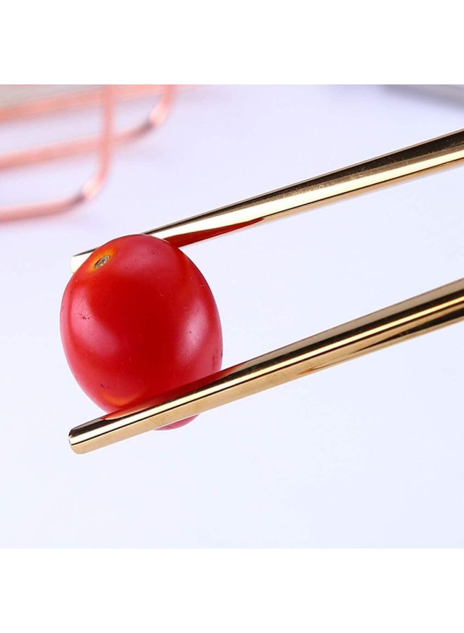 NIBEMINENT 8-Piece Portable Travel Cutlery Set Gold/grey - Image 2