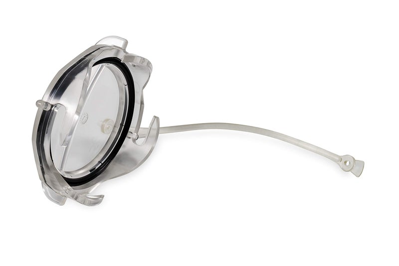 Camco 39455 Clear RV Sewer Cap with Lanyard  Prevents Leaks and Spills from Your RVs Sewer System