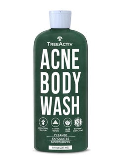 TreeActiv TreeActiv Exfoliating Acne Body Wash 8 fl oz Body Acne Wash for Back, Chest, Shoulder, Back Acne Treatment with Jojoba Beads, Back Acne Body Wash for Bacne, Soothing Body Acne Treatment for Men, Women  - Image 1