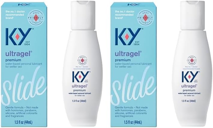 KY Ultragel Lube Personal Lubricant New WaterBased Formula Safe for Anal Sex Safe to Use with Latex Condoms for Men Women and Couples Body Friendly 15 FL OZ Pack of 2 - Image 1