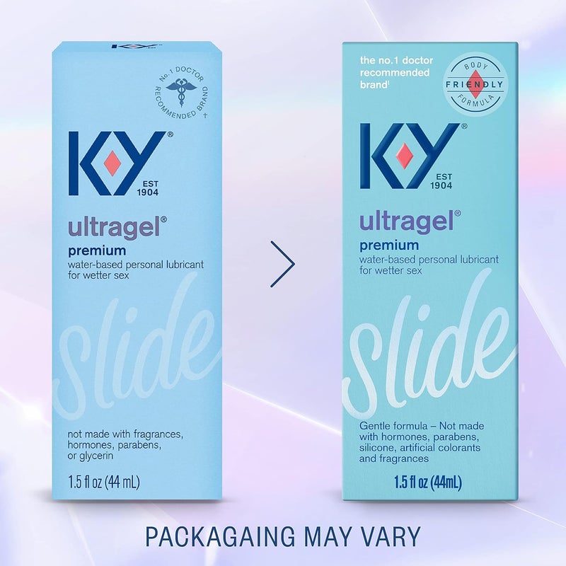 KY Ultragel Lube Personal Lubricant New WaterBased Formula Safe for Anal Sex Safe to Use with Latex Condoms for Men Women and Couples Body Friendly 15 FL OZ Pack of 2 - Image 2