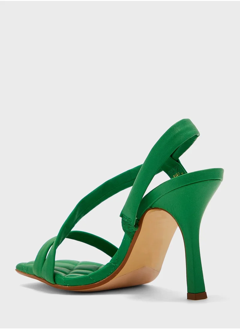 ديون لندن Ankle Strap Mid Heel Sandals