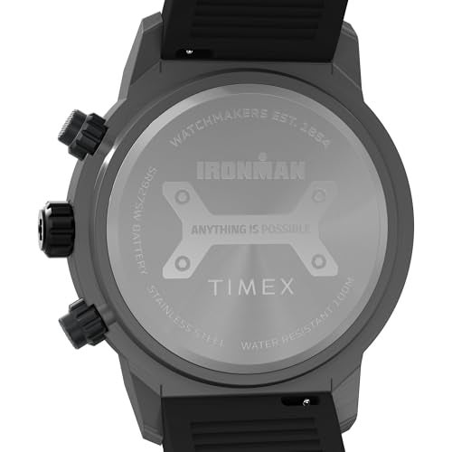Timex Men's Ironman Adrenaline 44mm Watch - Black Strap Black Dial Gunmetal Case - Image 4