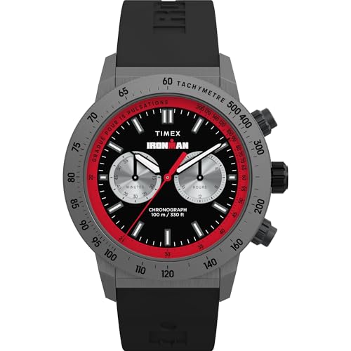 Timex Men's Ironman Adrenaline 44mm Watch - Black Strap Black Dial Gunmetal Case - Image 1
