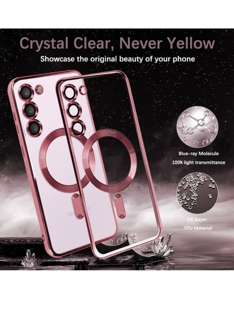 Raxoom Magnetic Clear Case for SamsMagnetic Clear Case for Samsung Galaxy S23 Plus with Camera Lens Protector Magsafe Compatible Electroplated Soft TPU Shockproof Anti-Scratch Phone Caseung Galaxy S23 with C - Image 2