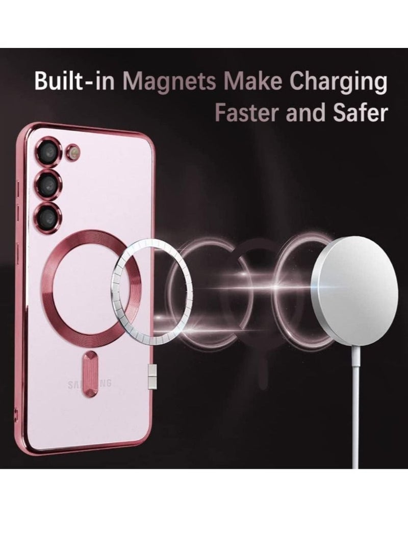 Raxoom Magnetic Clear Case for SamsMagnetic Clear Case for Samsung Galaxy S23 Plus with Camera Lens Protector Magsafe Compatible Electroplated Soft TPU Shockproof Anti-Scratch Phone Caseung Galaxy S23 with C - Image 3