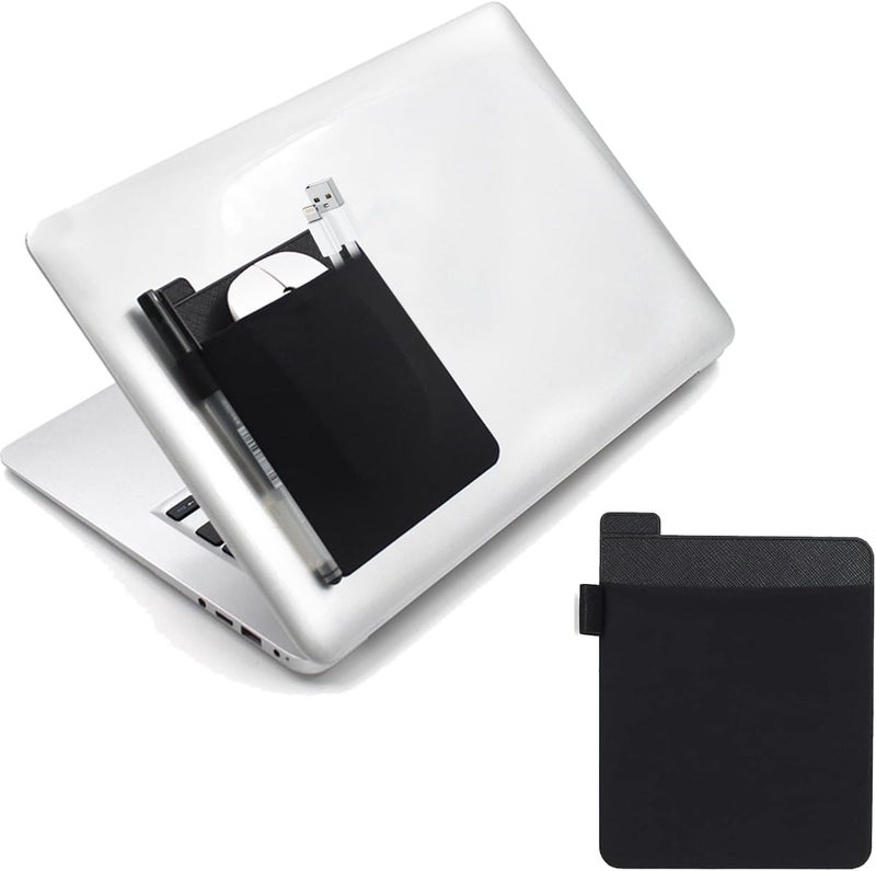 Portable External Hard Drive Carrying Case, Sleeve Storage for Laptop, Reusable Adhesive Stick on Holder for Computer Accessories, Wireless Mouse/Earphones/USB Cable, Travel Pocket Pouch