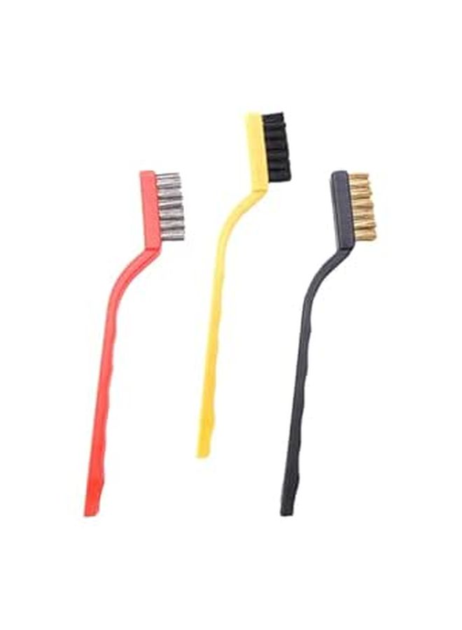 3 Pcs Mini Rust Cleaning Wire Brush Set Stainless Steel Scratch Removal - Image 1