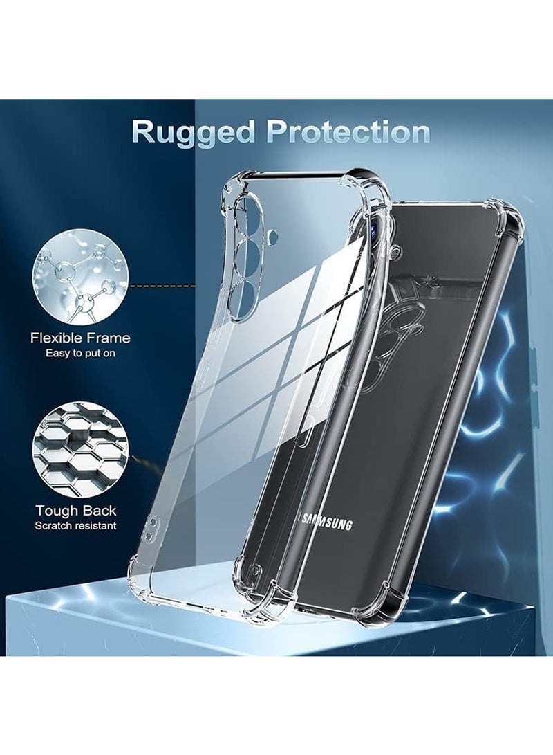 Wtech Samsung Galaxy A36 5G 2024 / Samsung Galaxy A56 5G 2025 TPU Bumper Corners with Hard PC Case Cover - Clear - Image 2