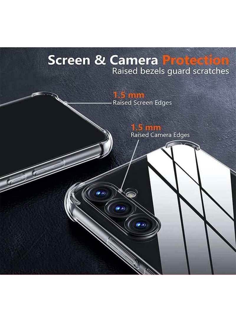 Wtech Samsung Galaxy A36 5G 2024 / Samsung Galaxy A56 5G 2025 TPU Bumper Corners with Hard PC Case Cover - Clear - Image 4