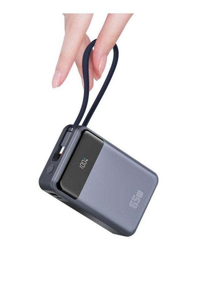 Experience superior charging with the 65W PD power bank, designed for laptops and mobile phones. With a massive 20,000mAh capacity, multiple output options, and high compatibility, stay powered up anytime, anywhere. - pzsku/Z619D3C325F770799232BZ/45/1741186539/b24f2321-3ceb-4161-9b57-f0572df23b32