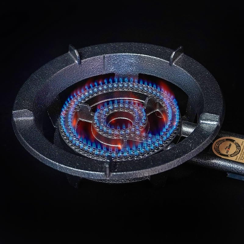 COOKAMP Propane Burner, Low Pressure Single Burner Camping Stove With Regulator And Hose,Portable Gas Stove For Camping Outdoor Cooking SH80 (SH80) - Image 5