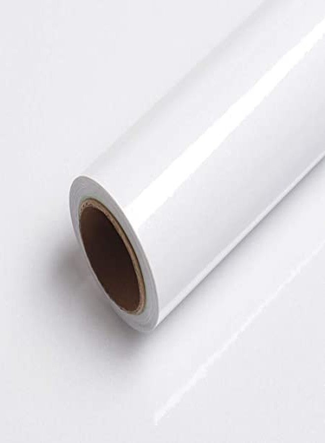 WALLGUD Wallpaper - Decorative Self Adhesive Contact Paper for Home-Kitchen, Furniture, Counter, Cabinet, Suface Cover & Decor| Waterproof Wallpaper || (White - Glossy, 12 x 80 Inch) - Image 1