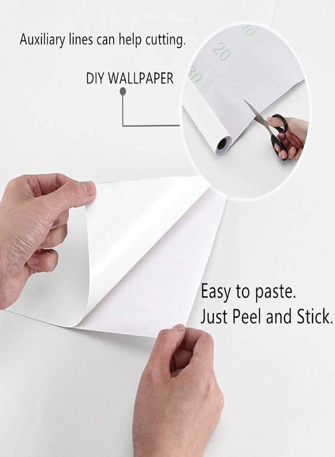 WALLGUD Wallpaper - Decorative Self Adhesive Contact Paper for Home-Kitchen, Furniture, Counter, Cabinet, Suface Cover & Decor| Waterproof Wallpaper || (White - Glossy, 12 x 80 Inch) - Image 4