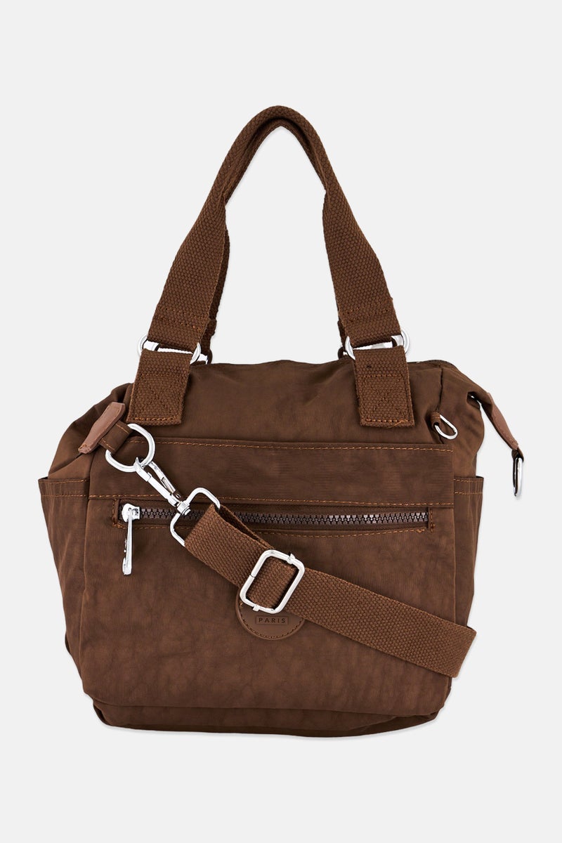 I Love Fashion Women Brand Logo Handbag, Brown  - Image 2