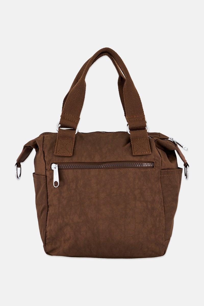 I Love Fashion Women Brand Logo Handbag, Brown  - Image 3