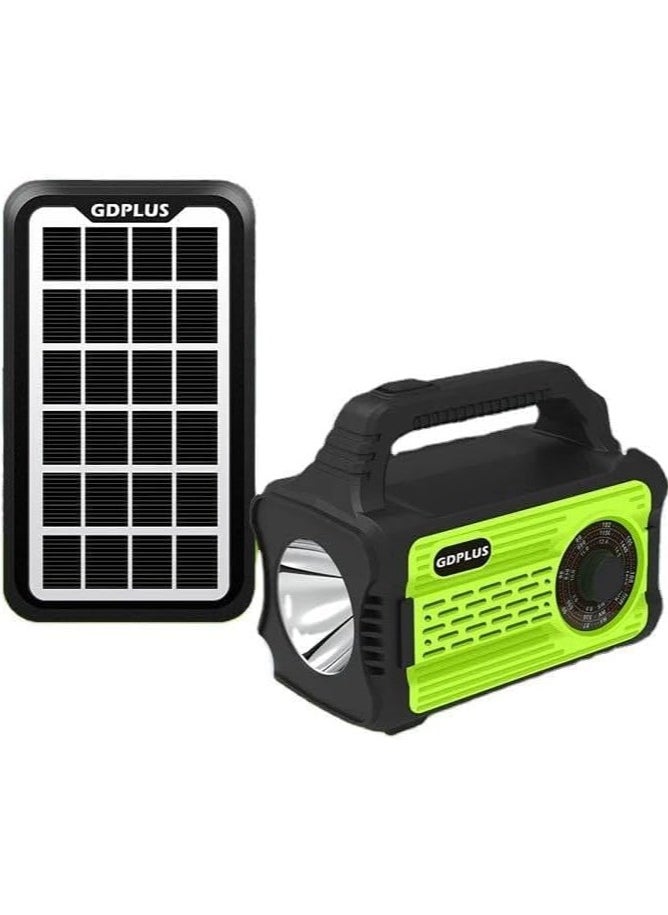 Generic Portable Solar Powered Outdoor Lights, Solar Power Station, Lantern, Power Bank, MP3 Player, Flashlight, Nemori Card, Bluetooth, Multi Color  - Image 1
