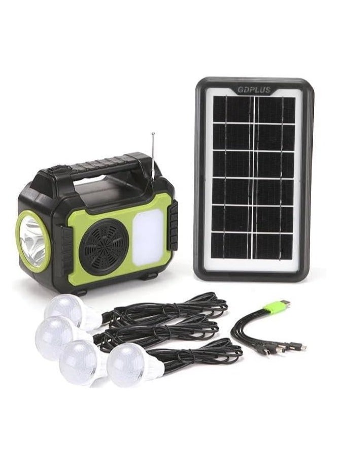 Generic Portable Solar Powered Outdoor Lights, Solar Power Station, Lantern, Power Bank, MP3 Player, Flashlight, Nemori Card, Bluetooth, Multi Color  - Image 2