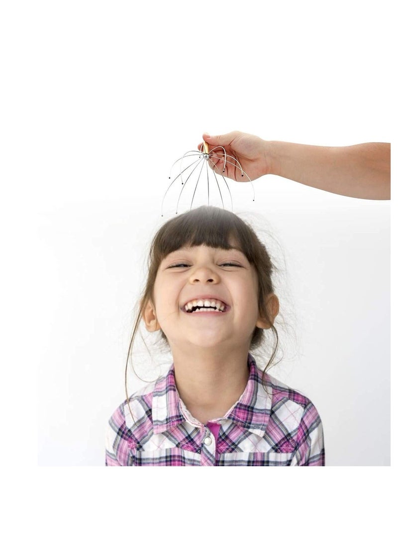 إكسفور أداة تدليك الظهر من خشب البامبو (قطعتان) ، مدلك فروة الرأس ، بخاخ تدليك الرأس باليد (4 قطع) - Image 3