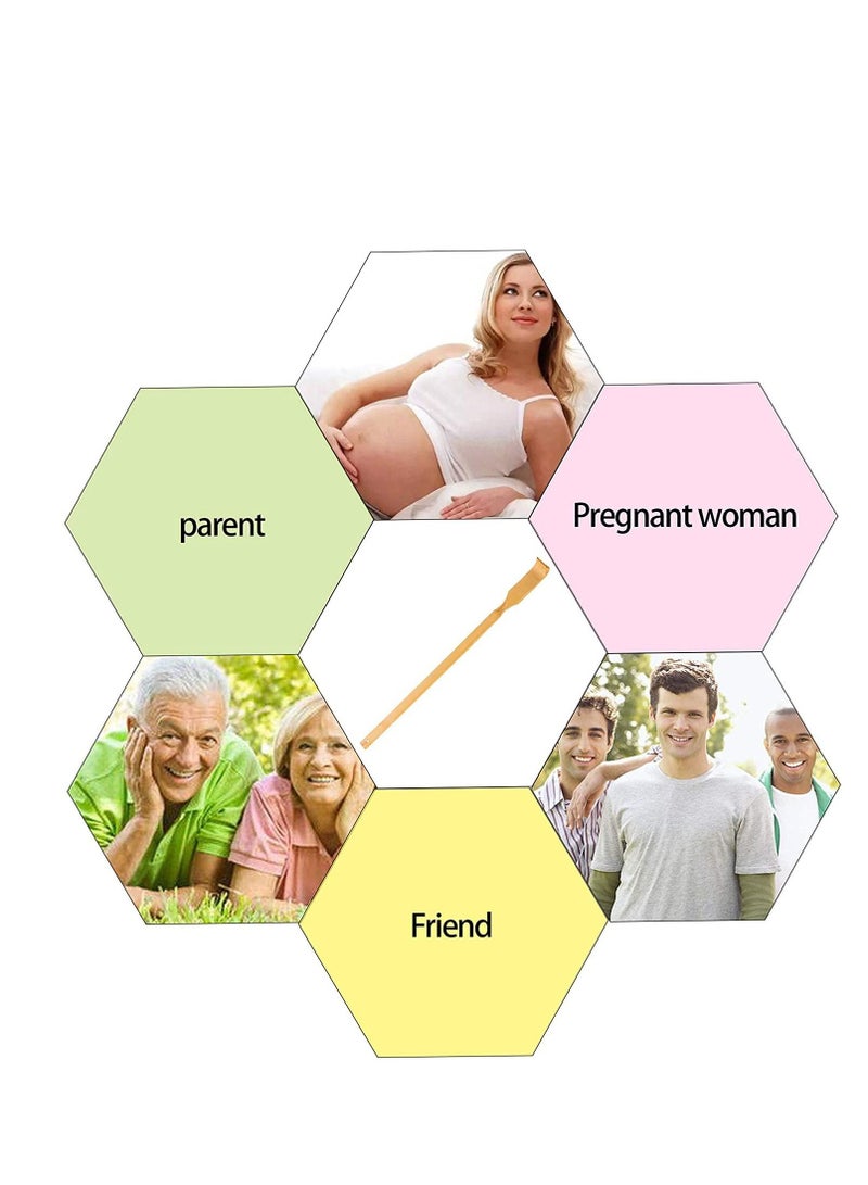 إكسفور أداة تدليك الظهر من خشب البامبو (قطعتان) ، مدلك فروة الرأس ، بخاخ تدليك الرأس باليد (4 قطع) - Image 4