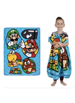 Franco Kids Bedding Super Soft Micro Raschel Throw  46 in x 60 in  Mario Prints may vary  - Image 1