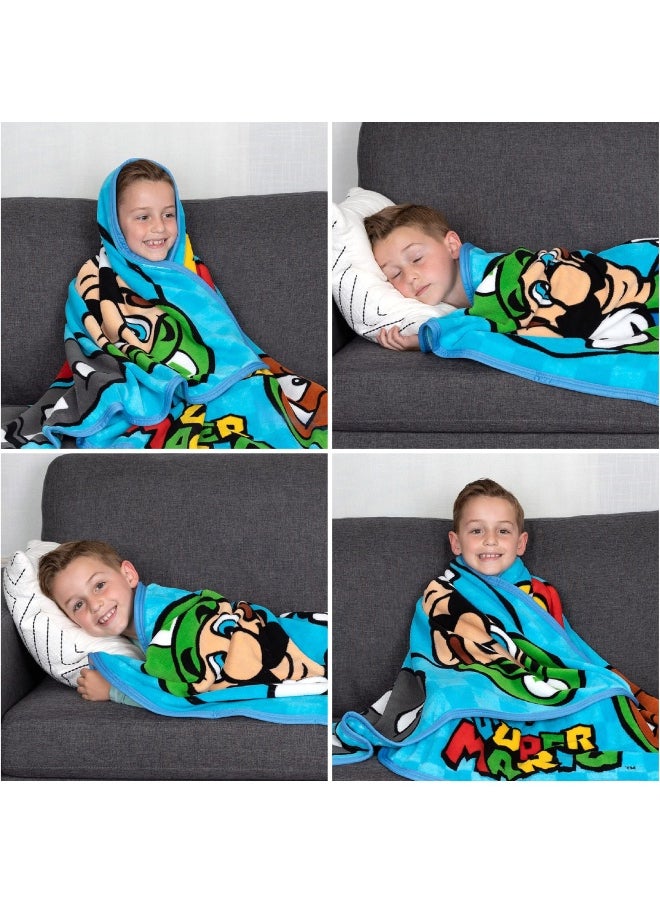 Franco Kids Bedding Super Soft Micro Raschel Throw  46 in x 60 in  Mario Prints may vary  - Image 4