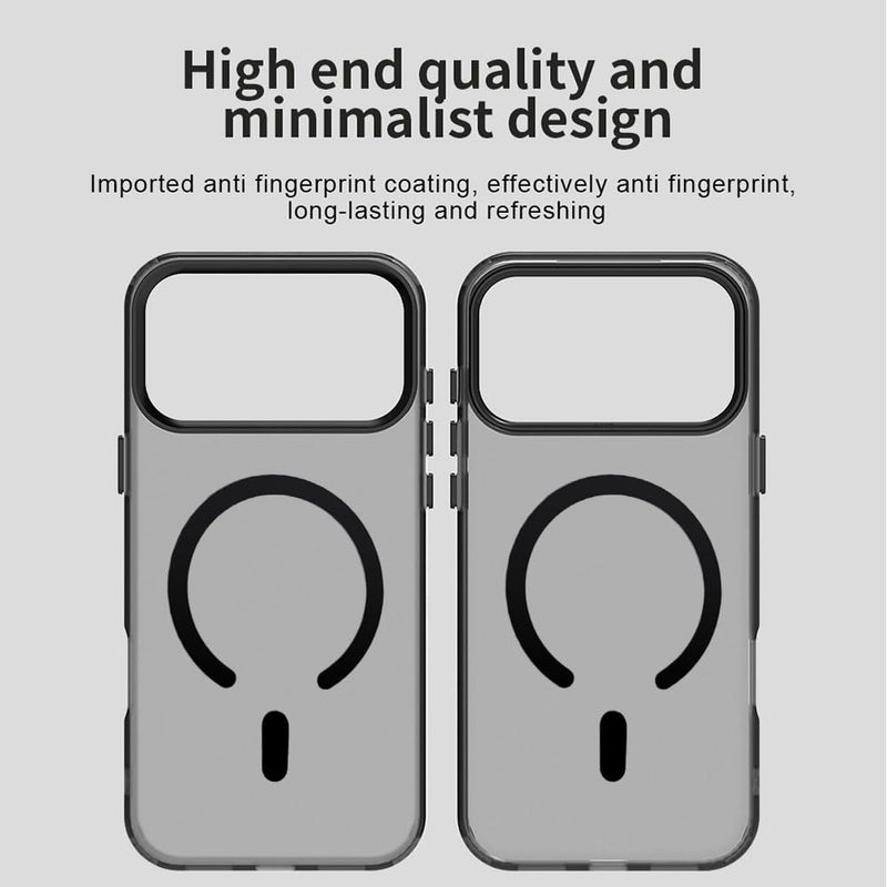 Elzzi غطاء خلفي غير شفاف لهاتف آيفون 17 برو ماكس، غطاء هاتف مضاد للصدمات ومضاد لبصمات الأصابع مع شحن لاسلكي مغناطيسي، غطاء واقي متوافق مع MagSafe للرجال والنساء (أسود) - Image 3