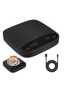 Digital Kitchen Scales, 2kg0.1g Precision Pour Over Drip Coffee Scale Multifunctional USB Cooking Food Scale with 4 Working Modes Timer LCD Backlit Tare Function Silicone Mat for Home Office