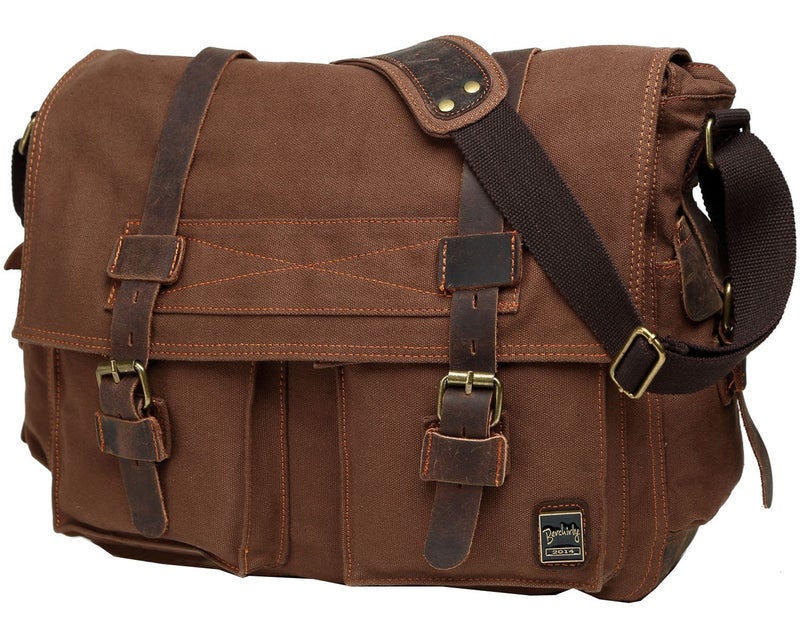 Berchirly Men Outdoor Travel Shoulder Bags Women Canvas Messenger Crossbody Bag For 14.7Inch Laptop - Image 2