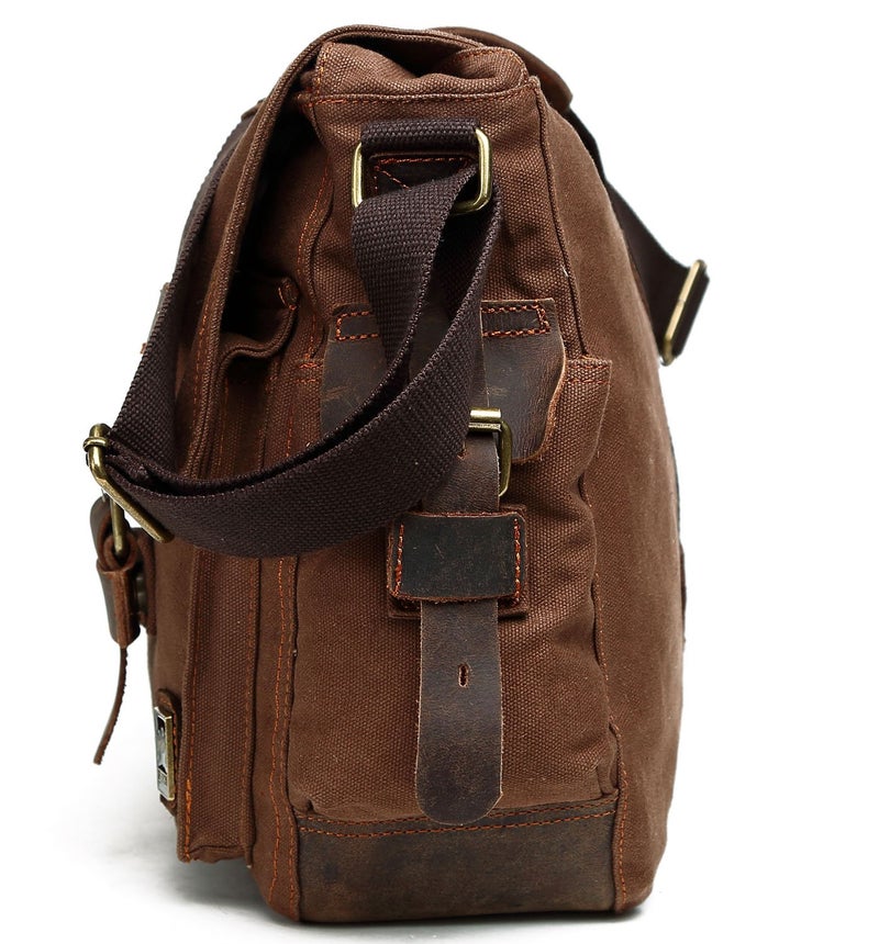 Berchirly Men Outdoor Travel Shoulder Bags Women Canvas Messenger Crossbody Bag For 14.7Inch Laptop - Image 4
