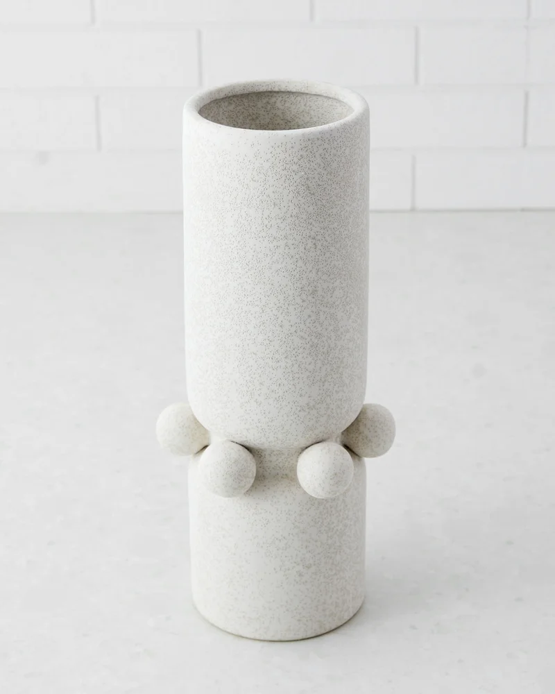 REDTAG Cream Decorative Ceramic Vase