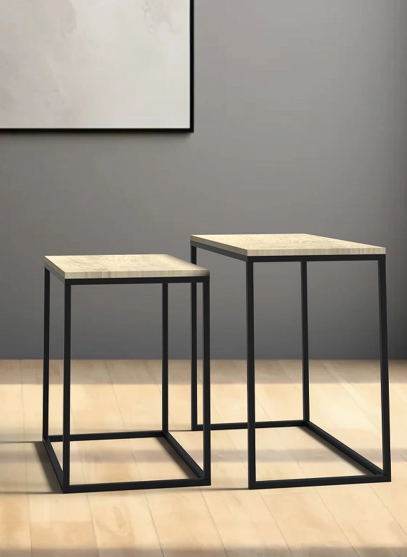 Sharpdo Square Coffee Table Mother and Child Simple Modern Living Room Home Wood Light Luxury Style Combination Table - Image 2