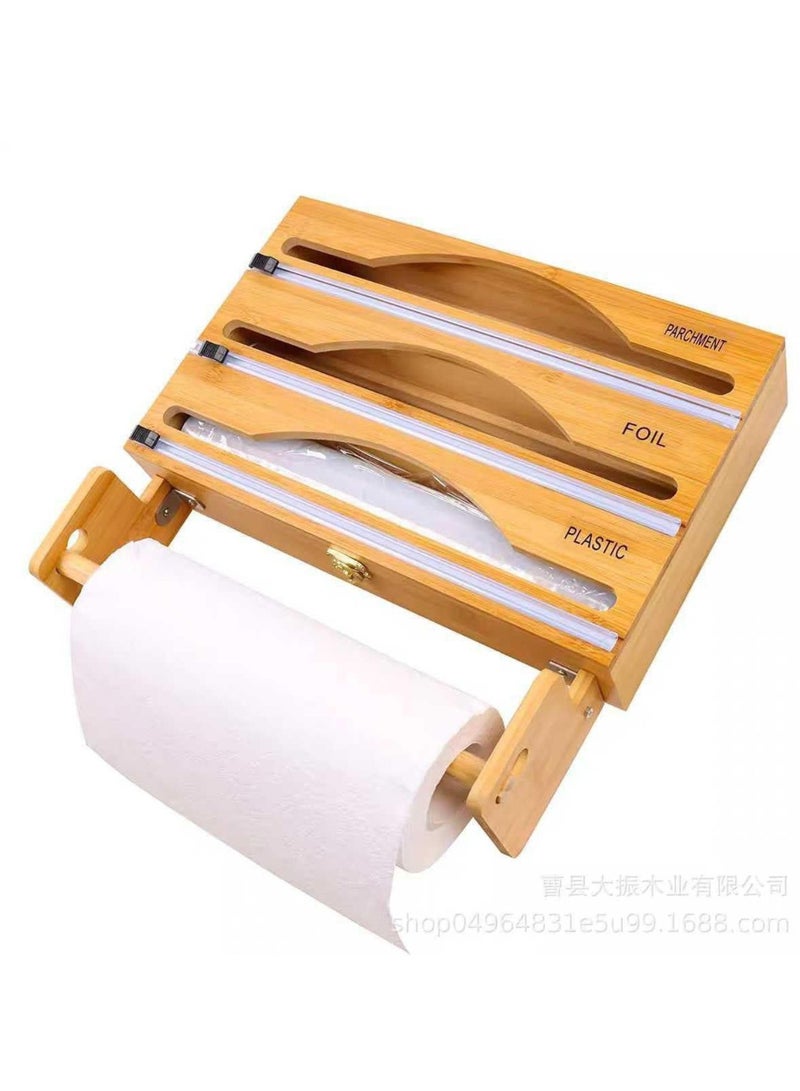 حامل رقائق رباعي من خشب الخيزران - Image 3