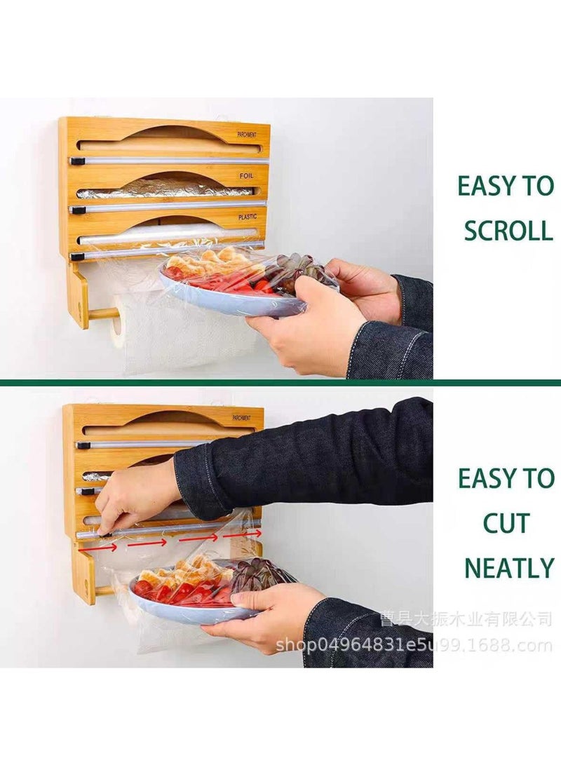 حامل رقائق رباعي من خشب الخيزران - Image 2