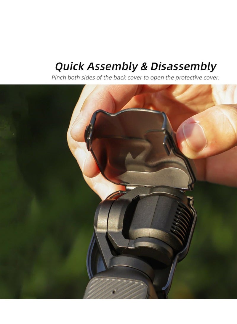 Lens Cover for DJI Osmo Pocket 3, 2-in-1 Flip-Open Protective Lens Cap&Screen Protector, Scratch - Resistant Protective Sleeve for DJI Pocket 3 Accessories (Black) - Image 4