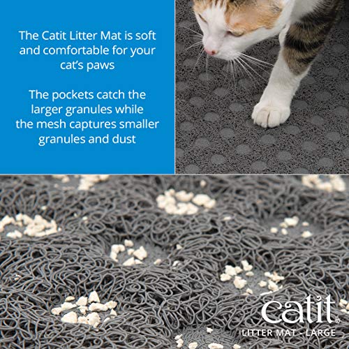 Catit Large Cat Litter Mat – Gentle on Paws, Traps Loose Litter, Non-Slip, Easy Maintenance Design - Image 2