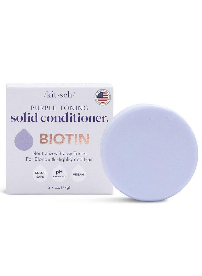 Kitsch Purple Conditioner Bar For Blonde Hair Toning Purple Hair Conditoiner Bars With Biotin For Strengthening Hair & Neutralizing Brassy Tone ; Vegan Solid Shampoo Bar For Hair ; Zero Waste 3.2Oz - Image 1