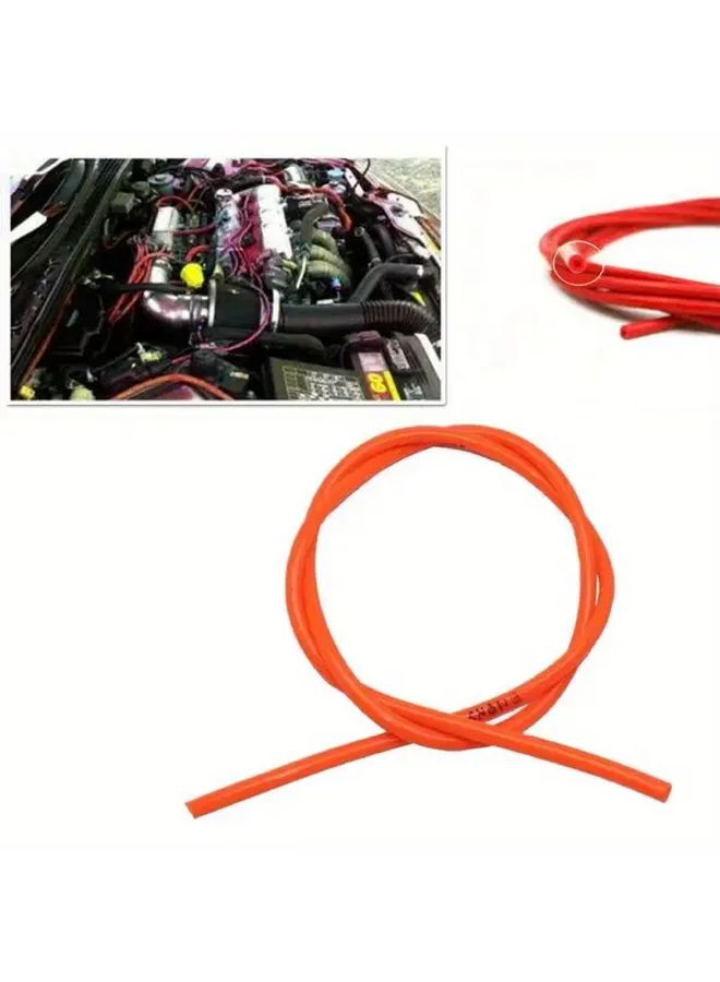 Red Synthetic Rubber Motorcycle Fuel Hose Flexible Leakproof Gasoline Pipe 1pc - Image 4