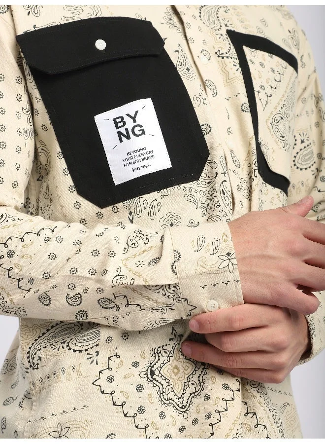 بيونغ أوفرشيرت بطبعة بيزلي زرقاء